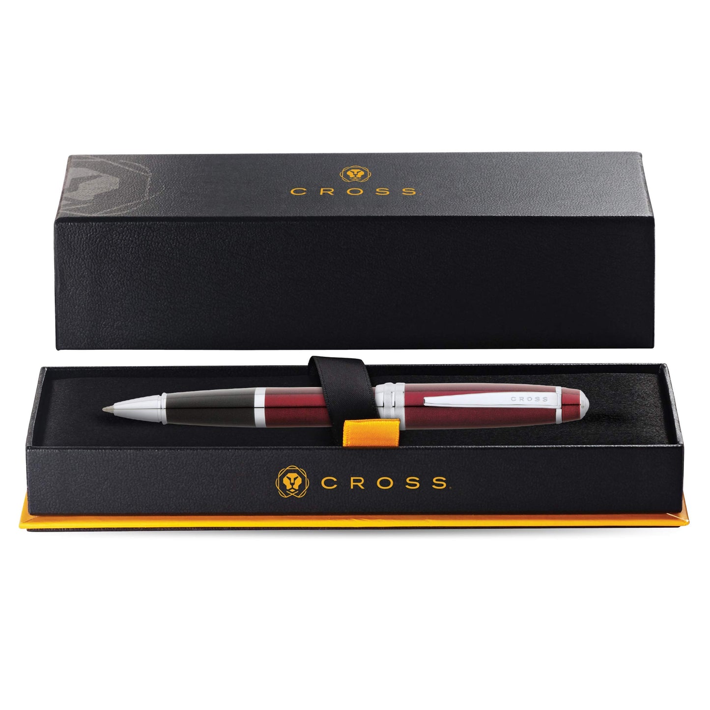 Cross Bailey Refillable Gel Ink Rollerball Pen, Medium Rollerball, Includes Premium Gift Box - Red Lacquer