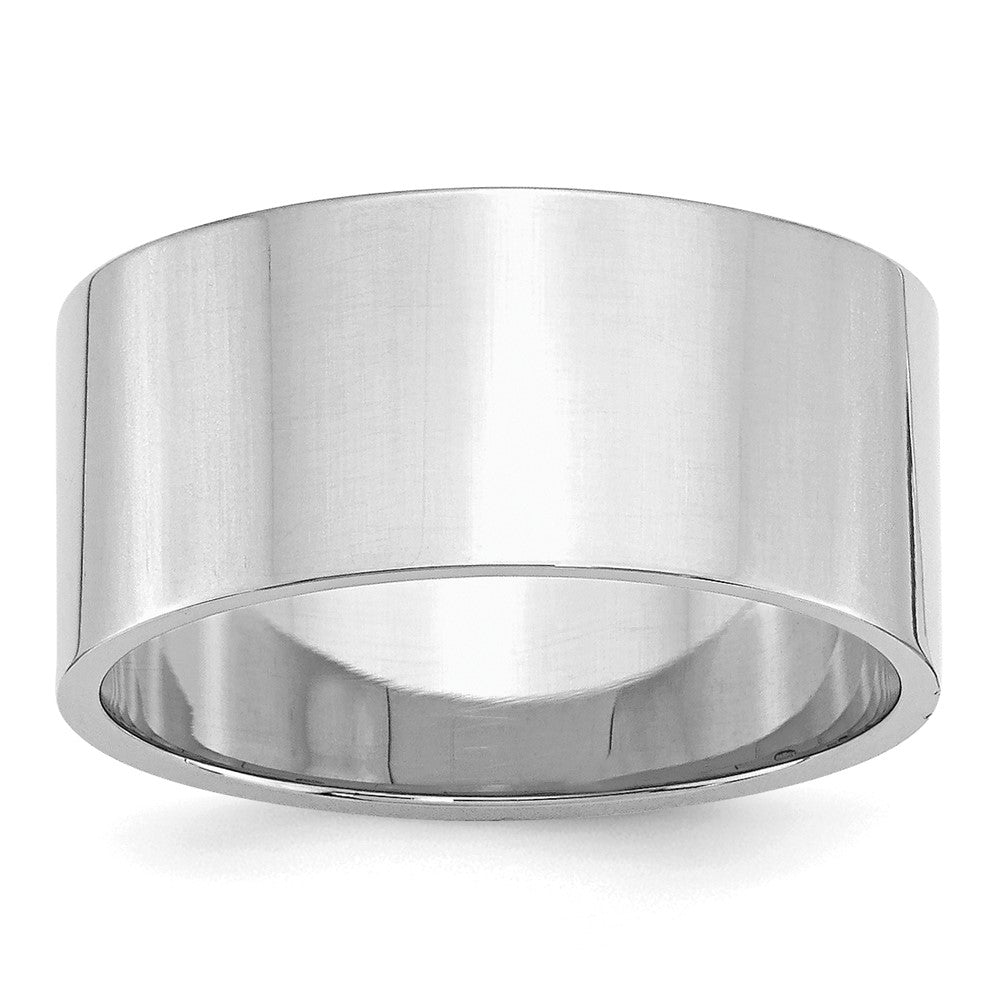 SS Rhodium-plated 10mm Flat Size 5 Band