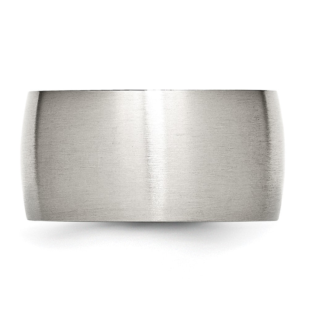 Stainless Steel Brushed 12mm Half Round Band Size - 14