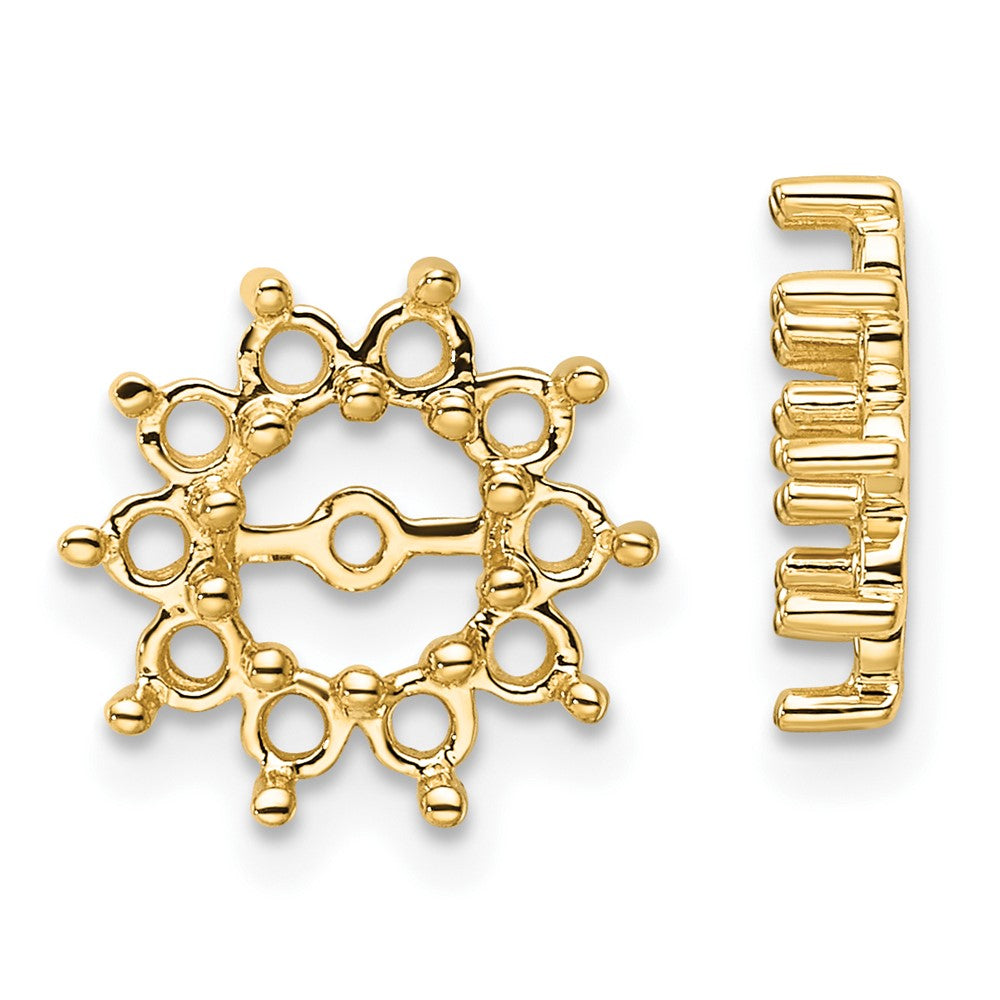 14K Gold Fancy Diamond Earring Jacket Mountings