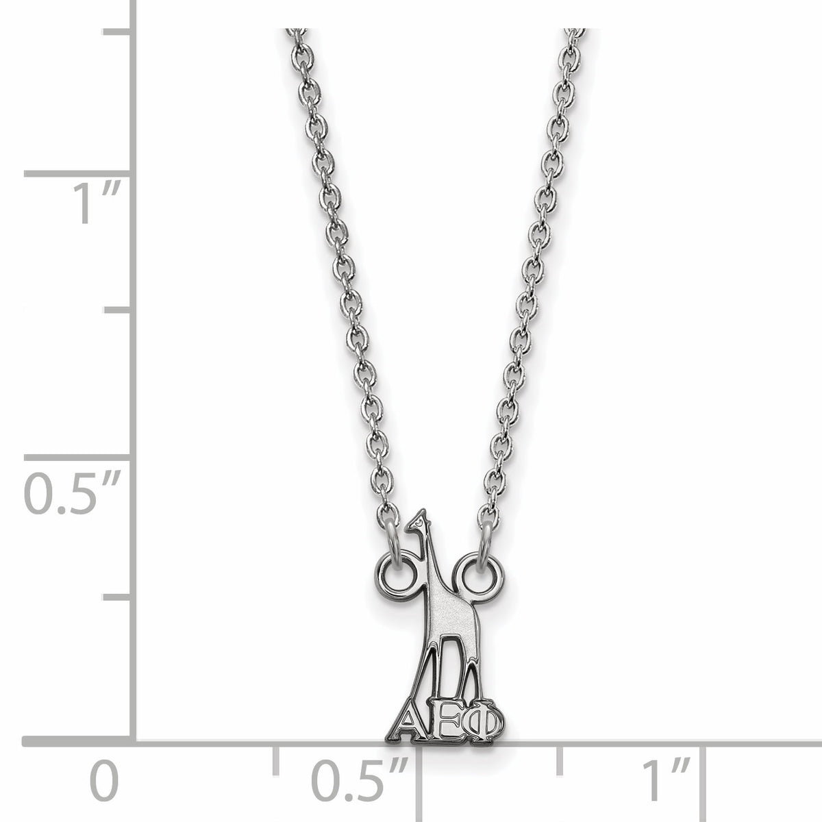 Sterling Silver 18in Official Licensed Greek Sororities Alpha Epsilon Phi XS Pendant w/ Necklace