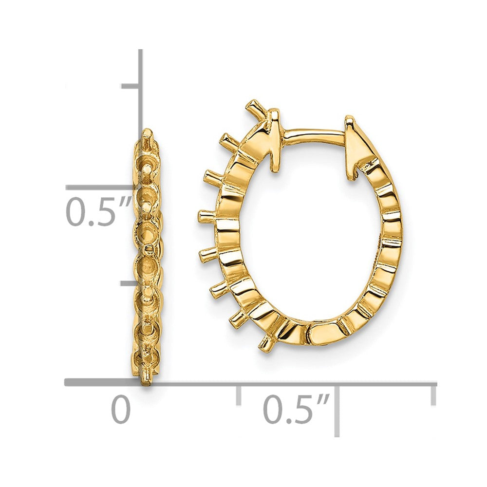 14k Diamond Hinged Hoop Earring Mountings