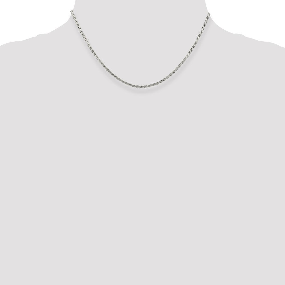 Sterling Silver 2.25mm Flat Rope Chain 16 Inches