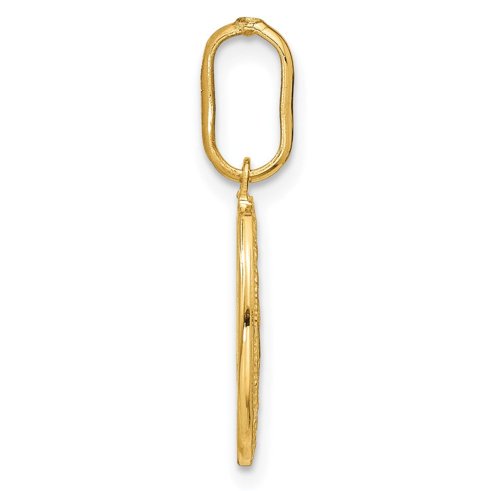14k Polished and Matte Oval Miraculous Medal