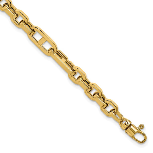 14K Polished Fancy Link Bracelet 7.5  inches