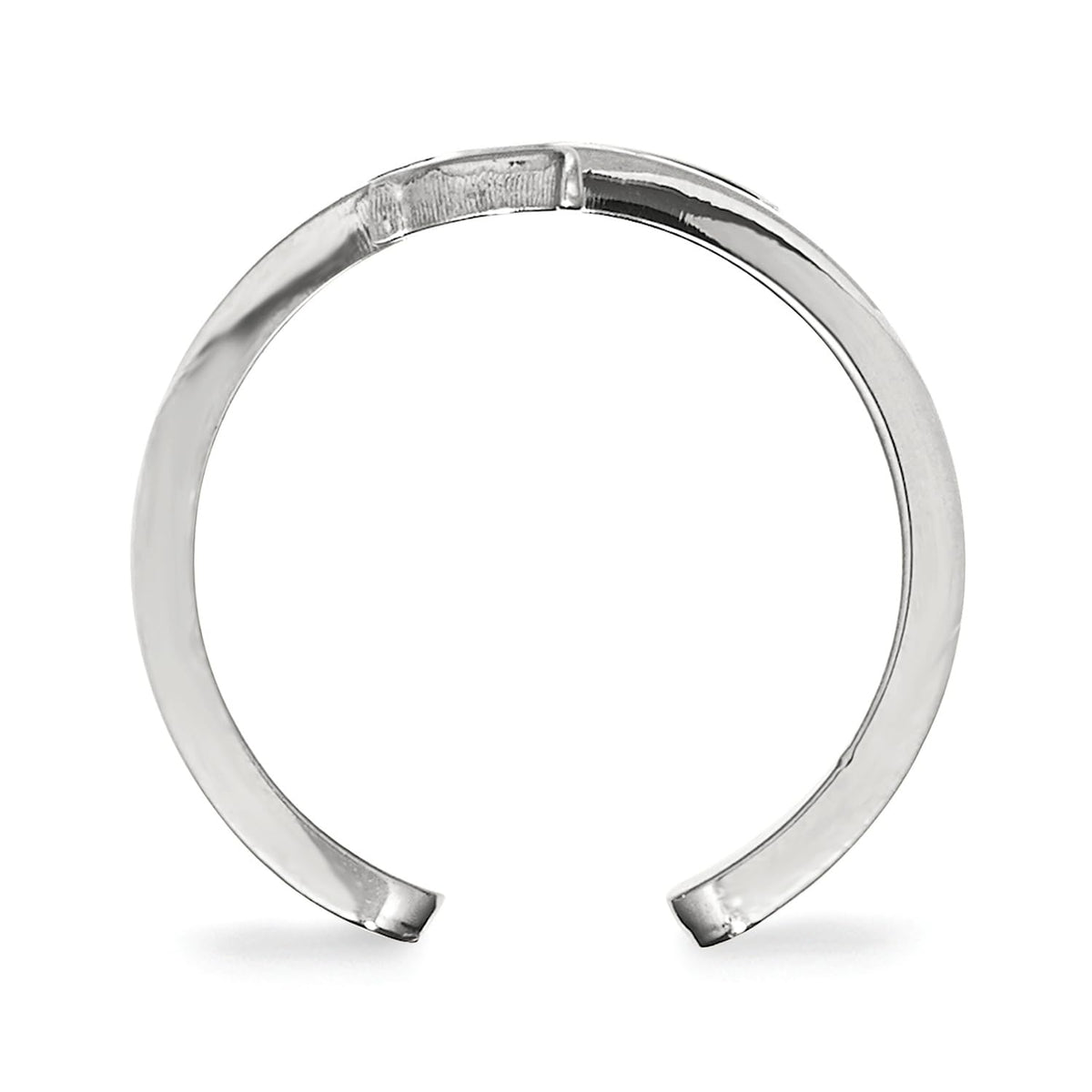 Sterling Silver Rhodium-plated LogoArt University of Alabama Toe Ring Q-SS029UAL