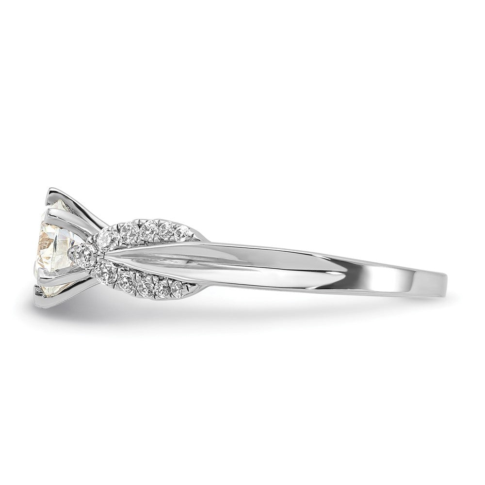 Sterling Silver Rhodium-plated Complete Diamonore Fancy Ring