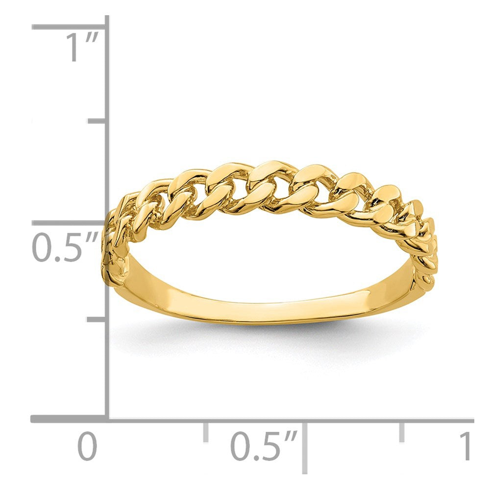 14k Chain Link Band Ring Size 7