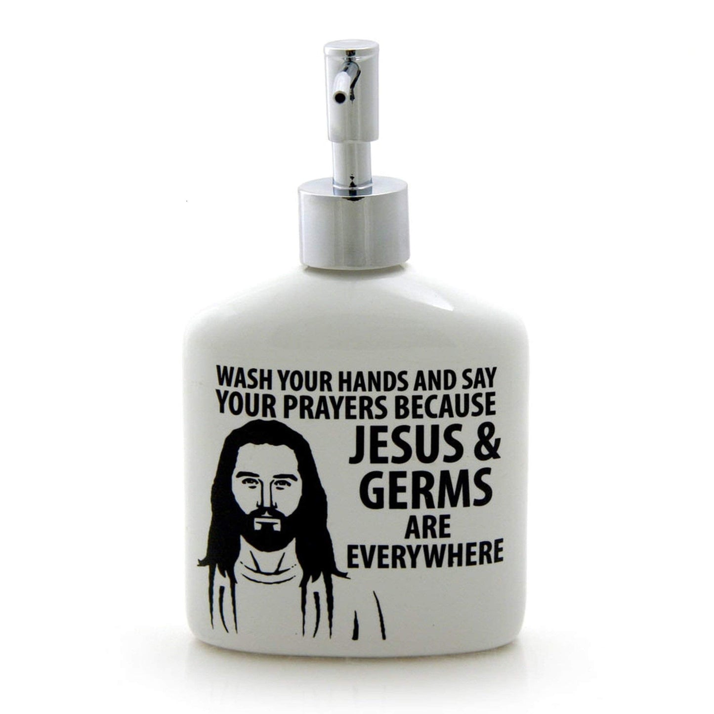 Jesus and Germs Novelty Soap Dispenser Gag Gift