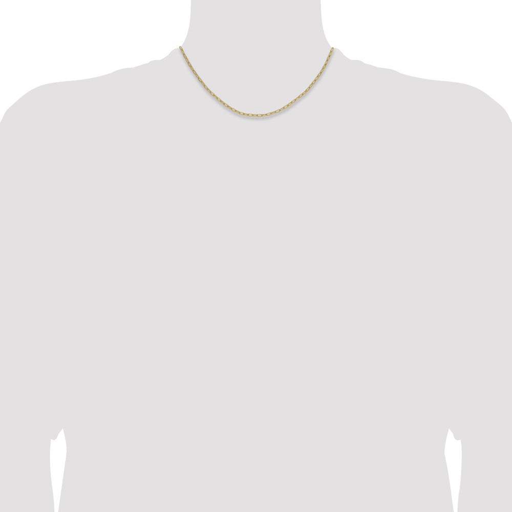 14k 2.2mm Semi-Solid Paperclip Chain