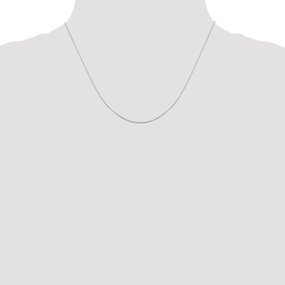 Sterling Silver 1mm Flat Link Cable Chain 18 Inches