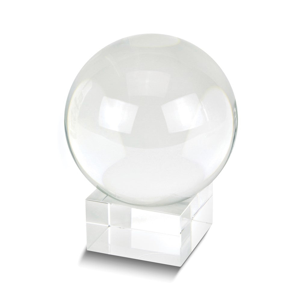 Clear Crystal Glass Ball with Stand Sculpture/Award