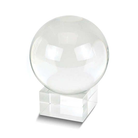 Clear Crystal Glass Ball with Stand Sculpture/Award