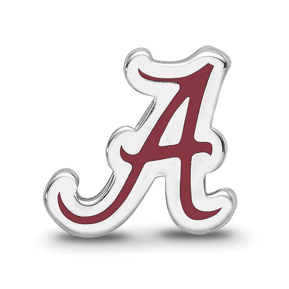 Sterling Silver The U of Alabama Script A Enamel Bead Charm