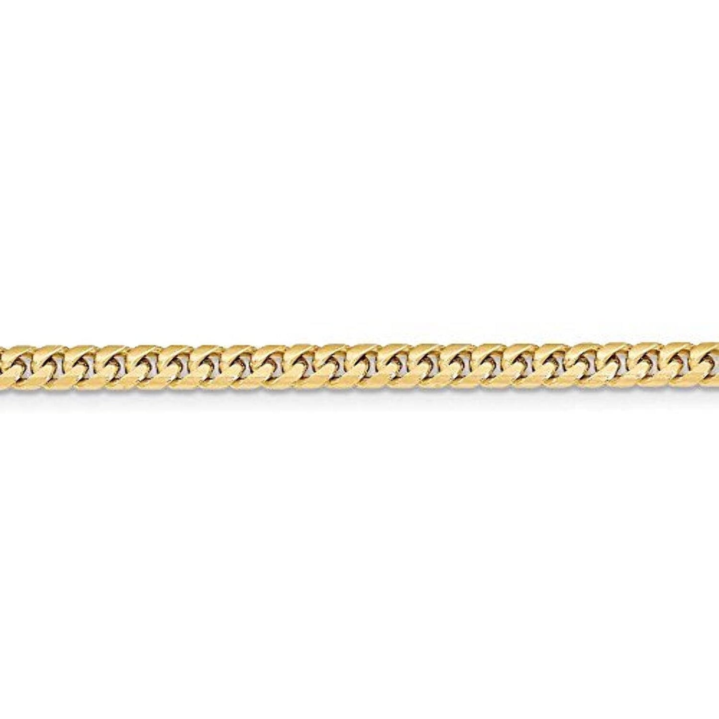 14K 7 inch 4.3mm Solid Miami Cuban Link with Lobster Clasp Bracelet