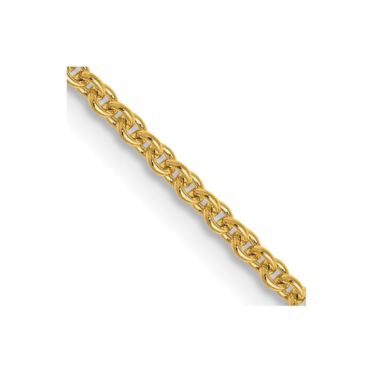 14K 1.4mm Round Cable Chain