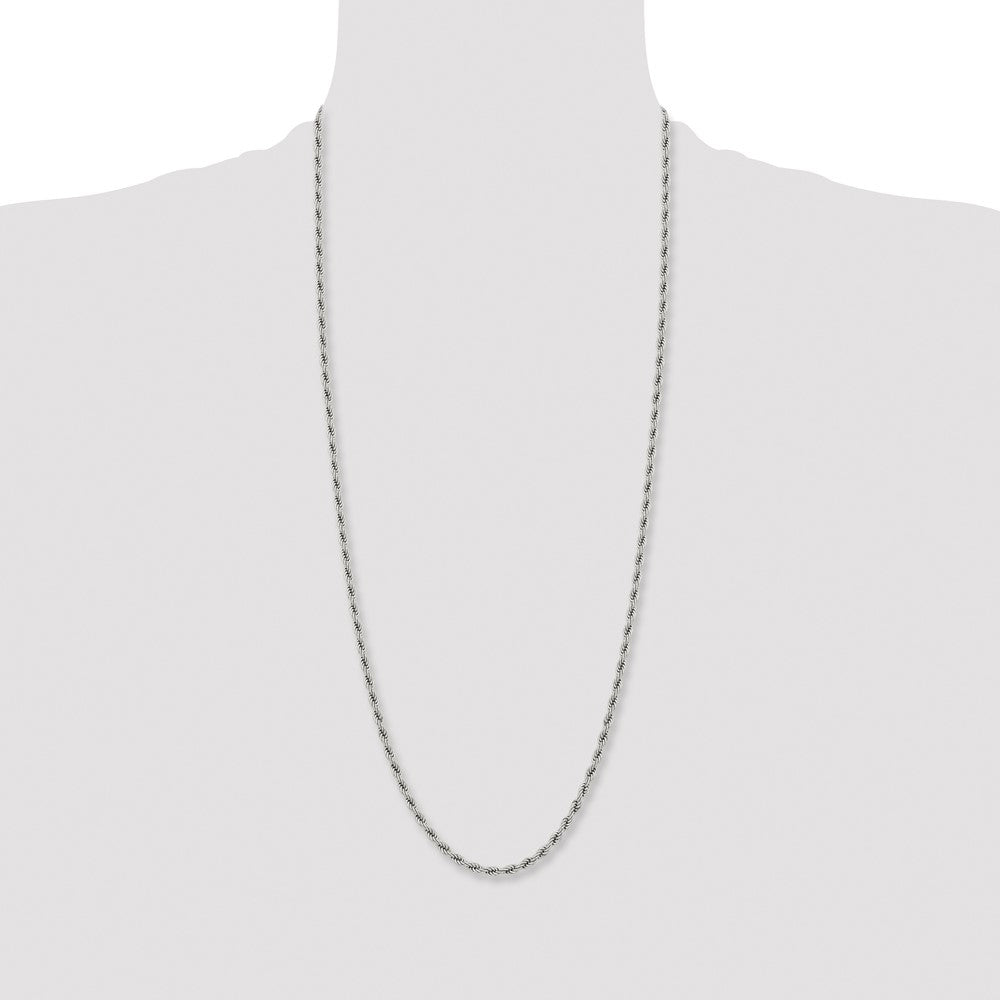 Stainless Steel Polished 4mm 30 inch Rope Chain