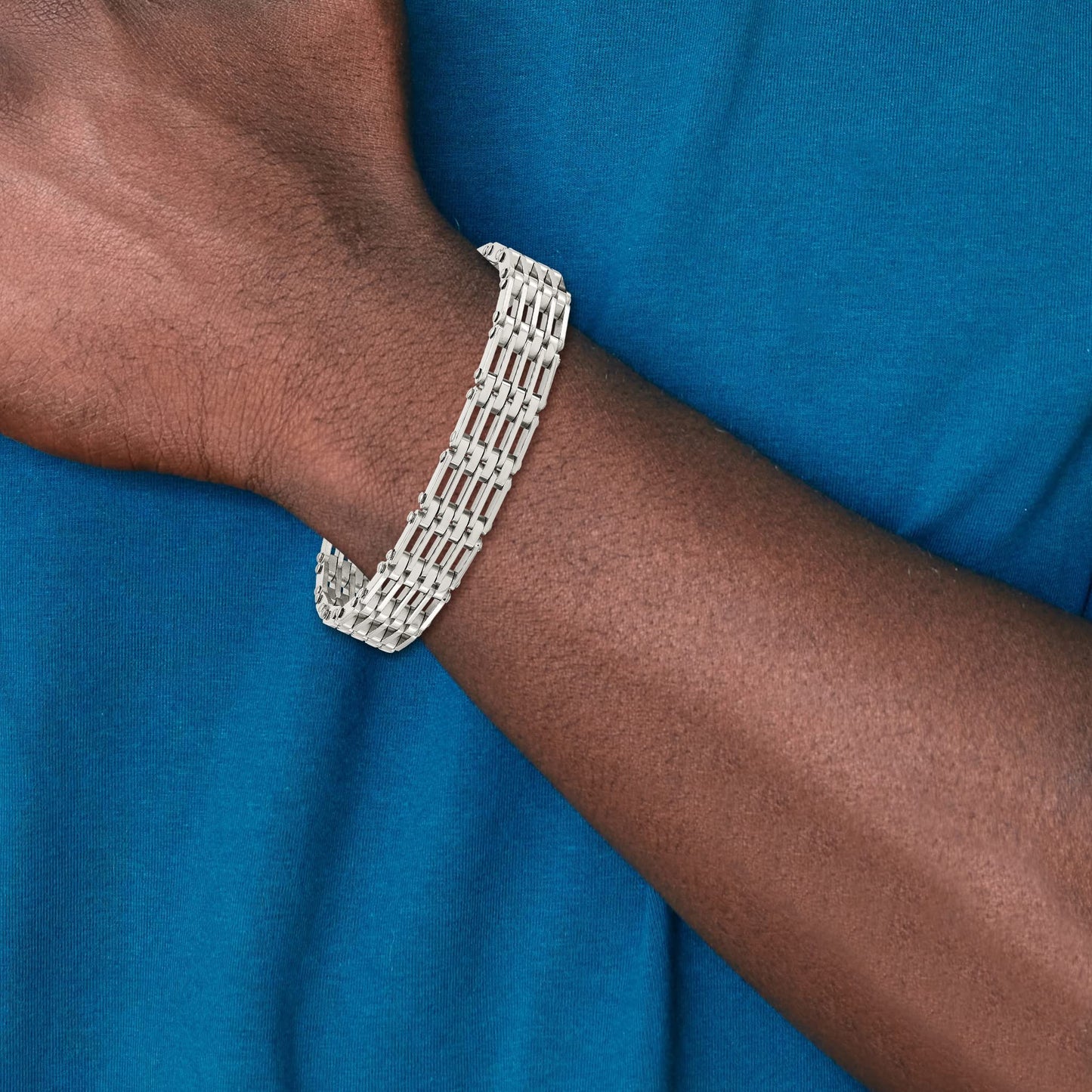 Stainless Steel Polished 8.5in Bracelet 8.5 inches