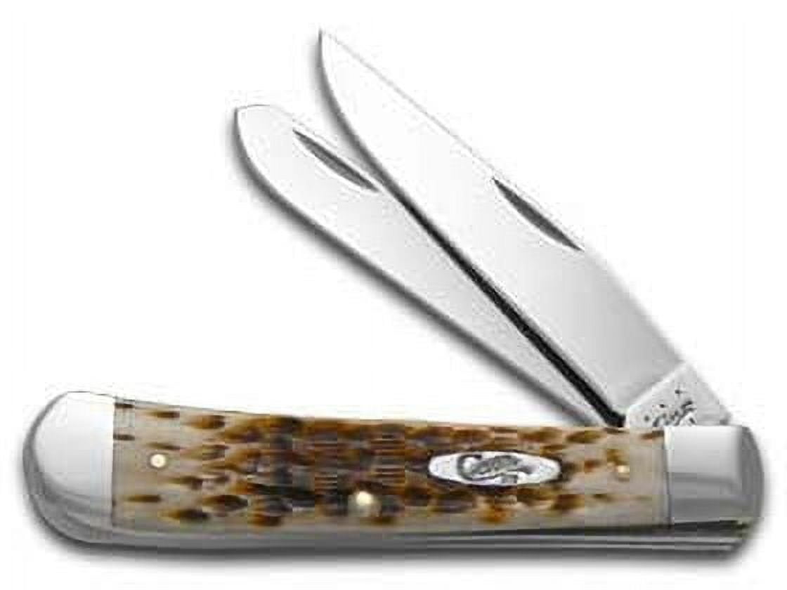 Case Peach Seed Jig Amber Bone Trapper 00164
