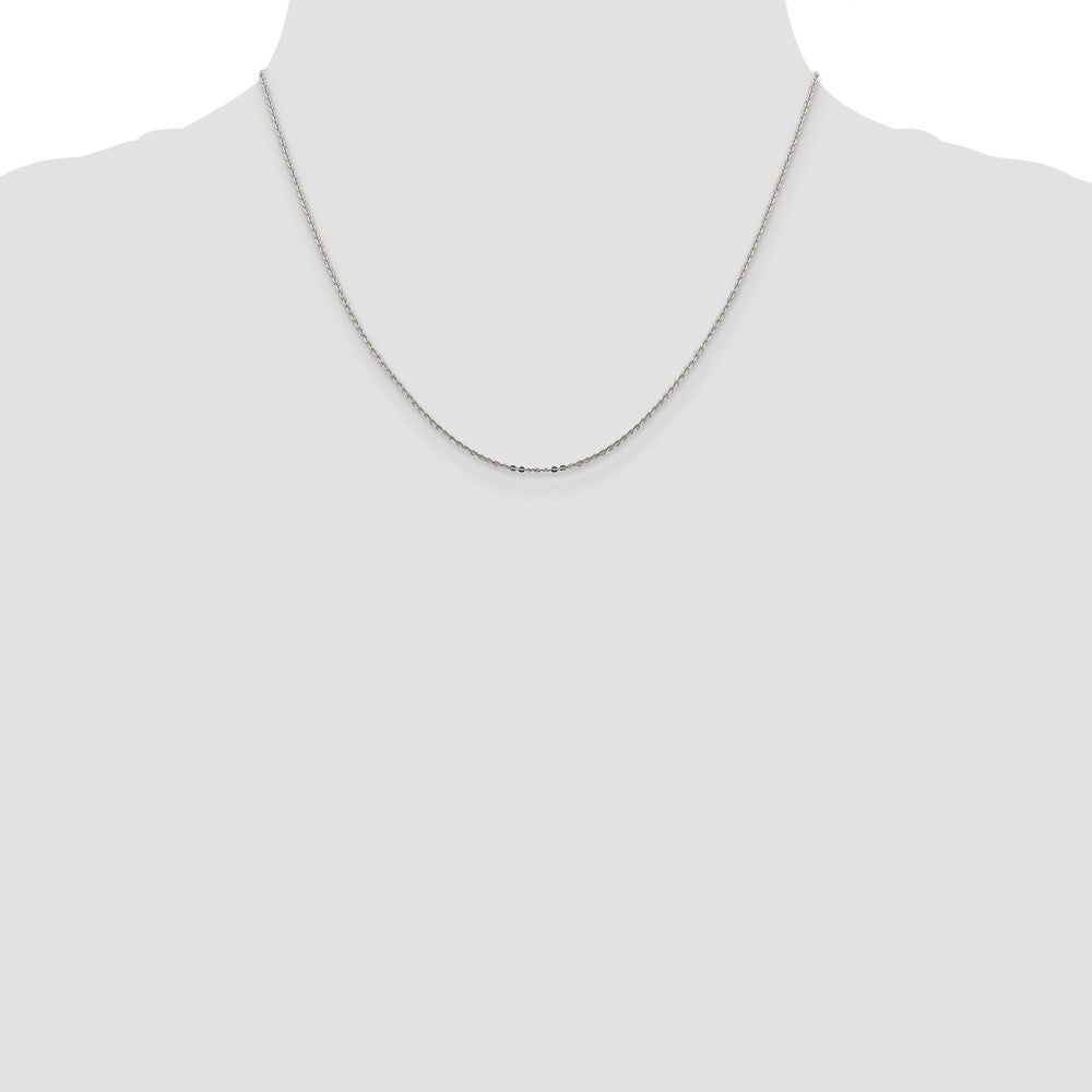 Sterling Silver .9mm Flat Link Cable Chain 18 Inches