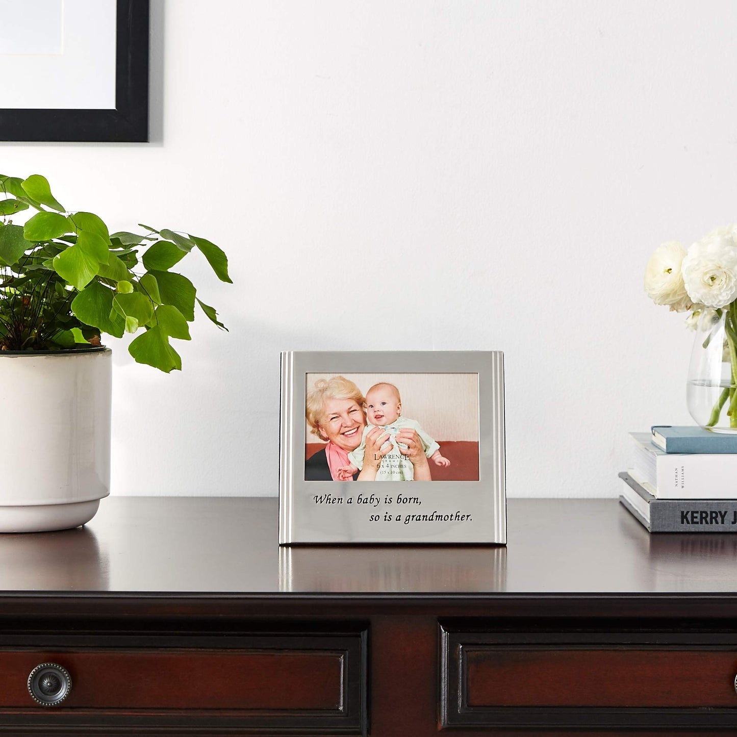 Lawrence Frames When a Baby is born so is a Grandmother Silver Plated 6x4 Picture Frame 507764