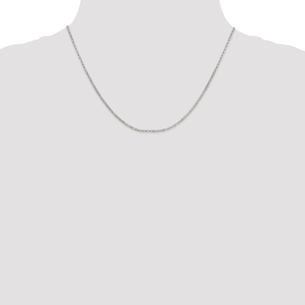 Sterling Silver 2mm Rolo Chain 18 Inches