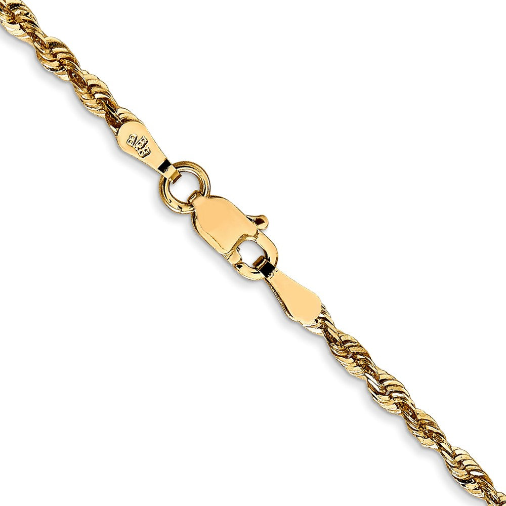 10k 2.25mm Diamond-Cut Lightweight Rope Chain