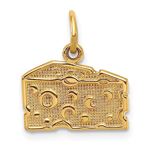 14k Swiss Cheese Charm