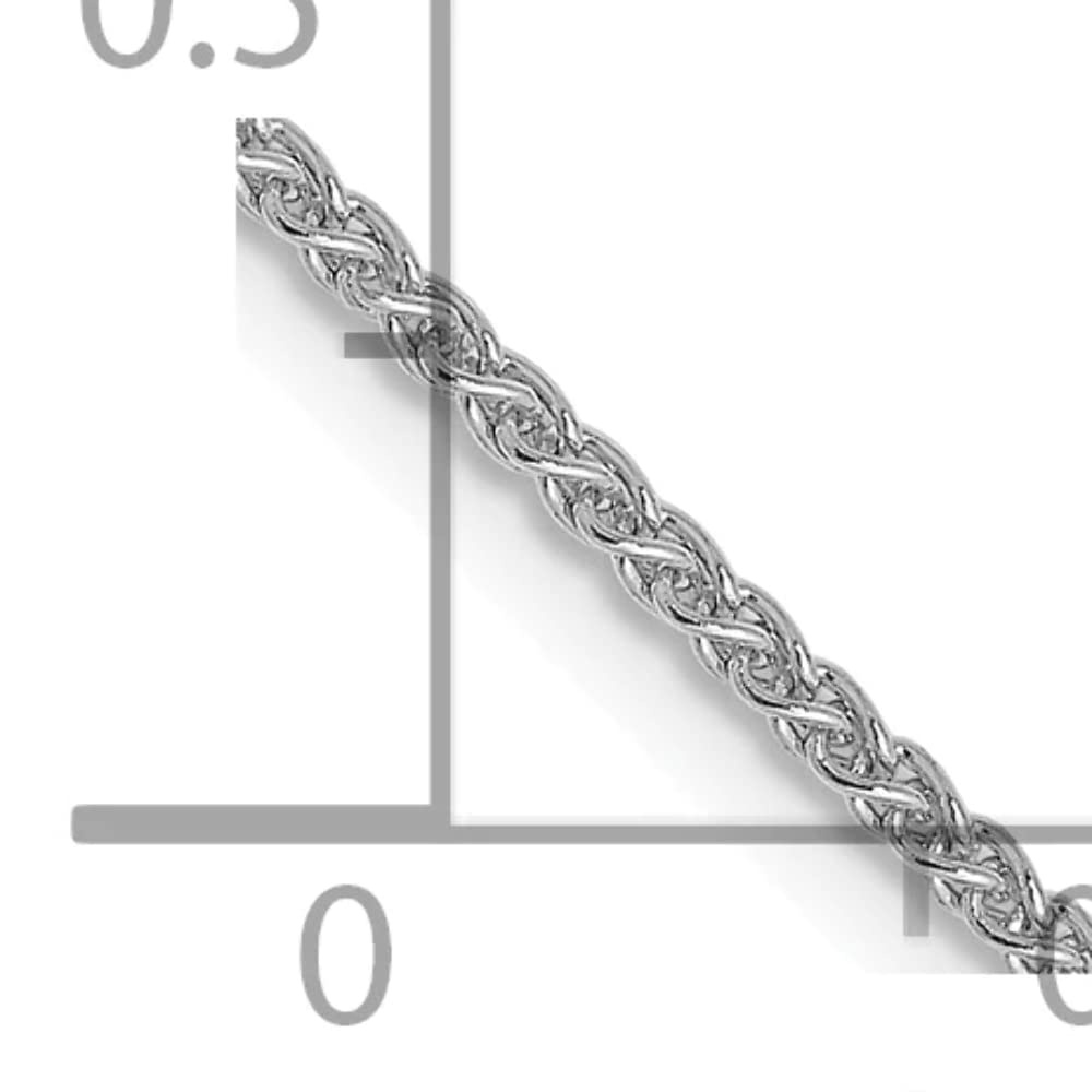 14K White Gold 1.2mm Spiga Chain