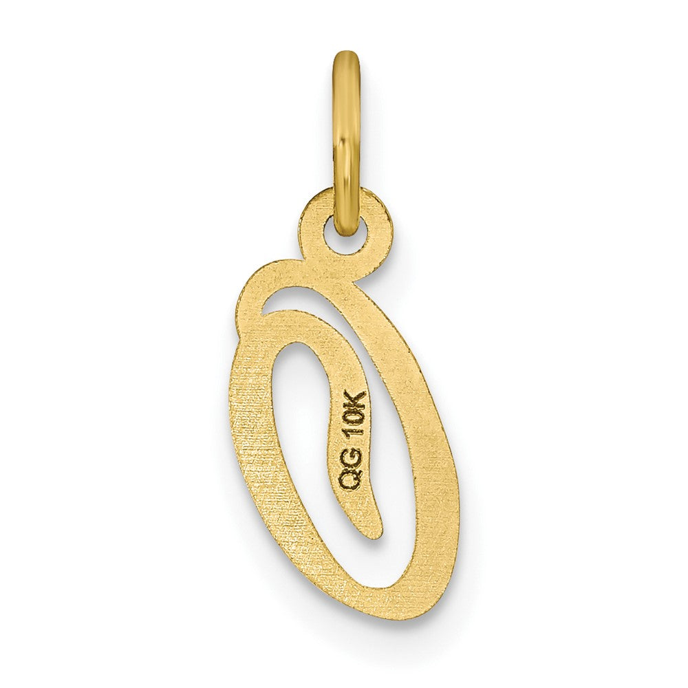 10k Initial O Charm Yellow Gold