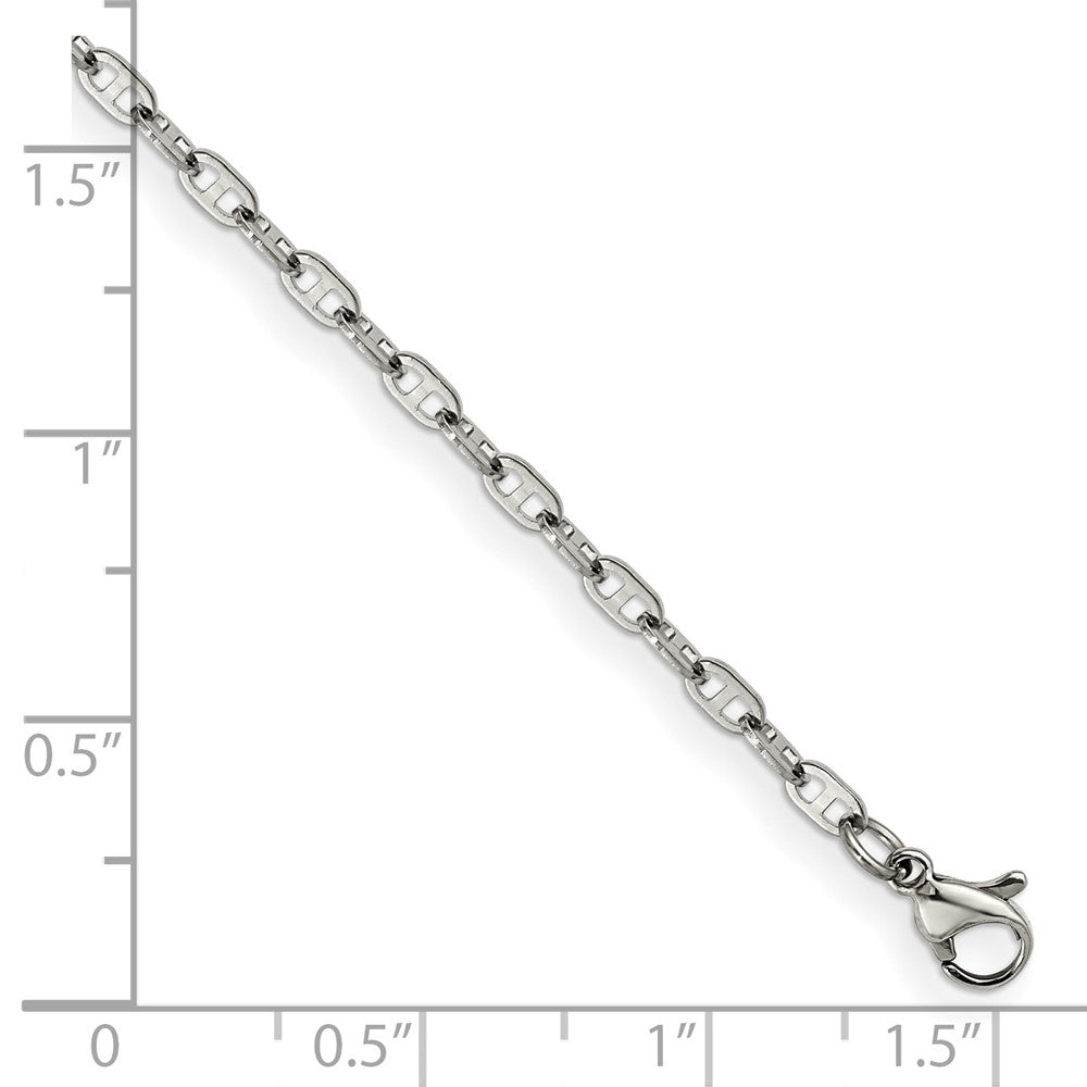 Stainless Steel Polished 2.75mm 7.5in Anchor Chain 7.25 inches