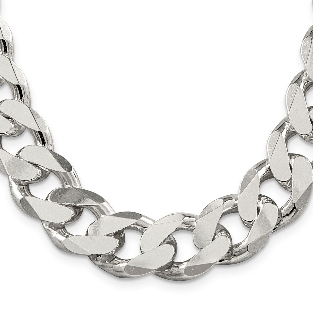 Sterling Silver 16.25mm Curb Chain 20 Inches