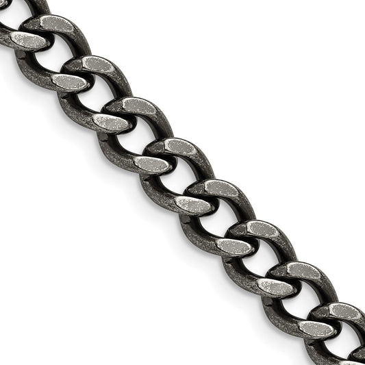 Stainless Steel Antiqued 6.7mm 20in Curb Chain