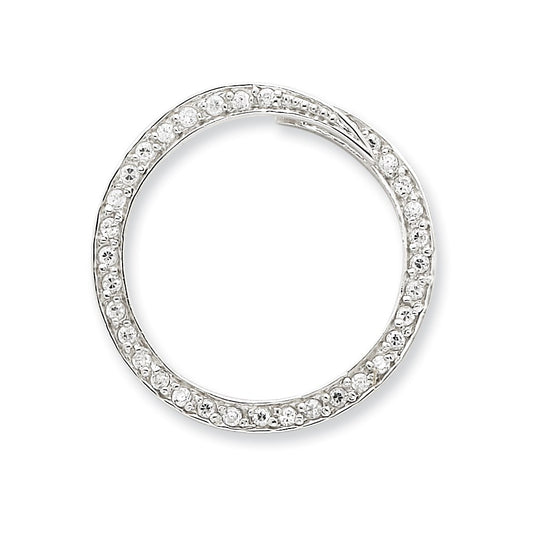 Sterling Silver CZ Circle Slide