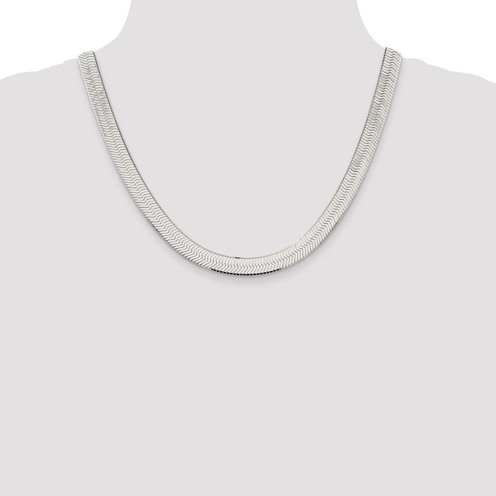 Sterling Silver 8.75mm Magic Herringbone Chain 20 Inches