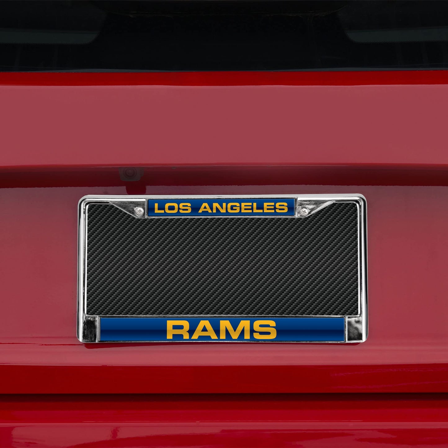 NFL LA Rams Laser Chrome Acrylic License Plate Frame QGC8077