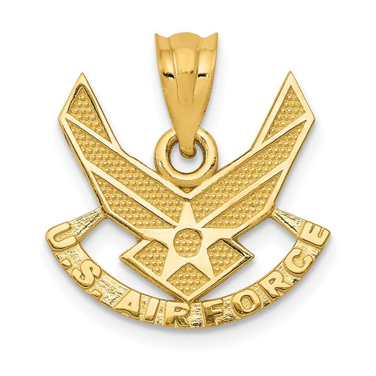 10k Yellow Gold U.S. Air Force Winged Pendant