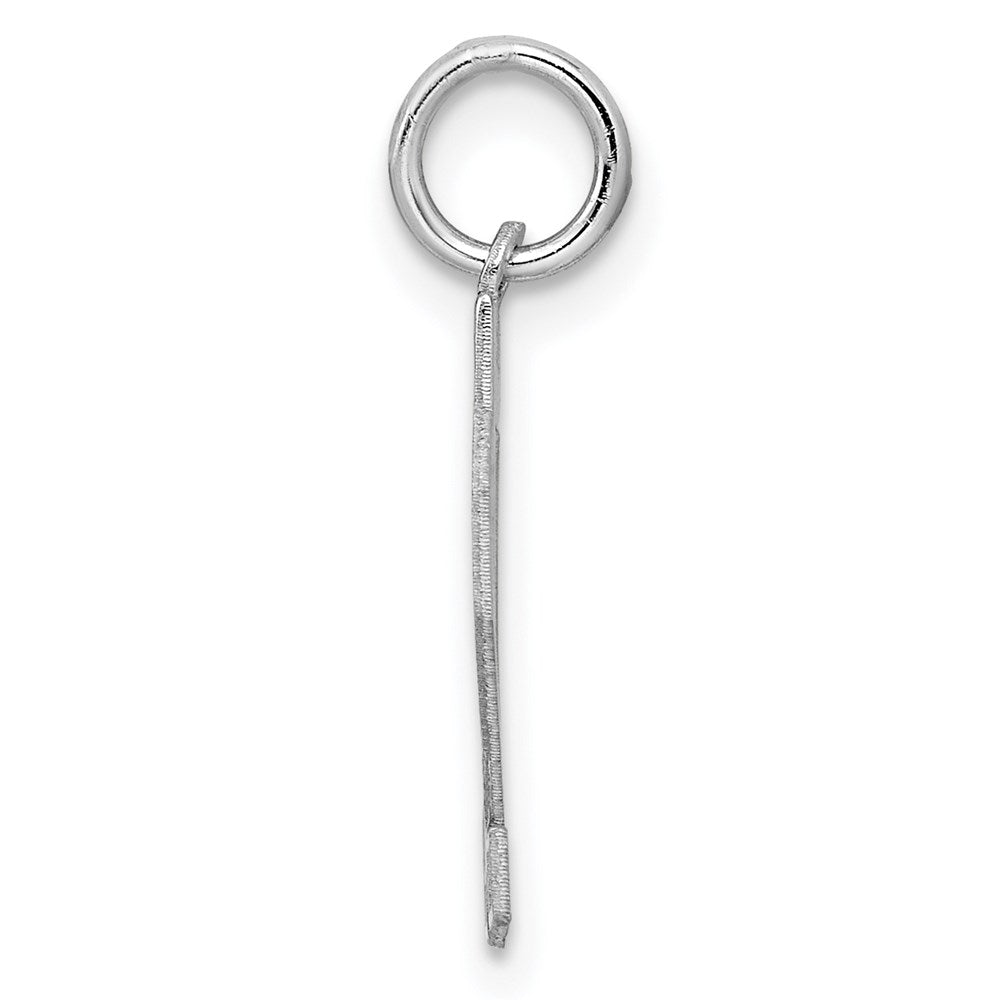 Sterling Silver/Rhodium-plated Satin Number 32 Charm