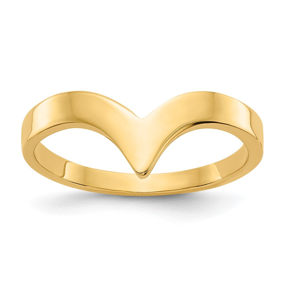 14k Polished Chevron Ring Size 6