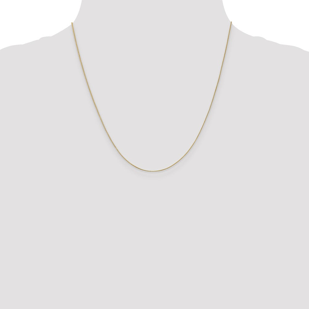10k .5mm Baby Box with Lobster Clasp Chain