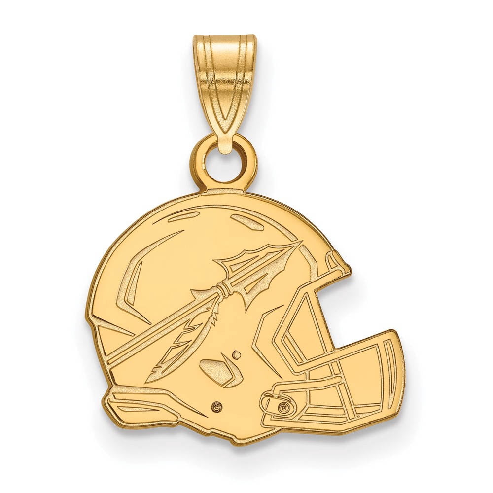 14k Gold LogoArt Florida State University Arrow Medium Football Helmet Pendant Q4Y091FSU