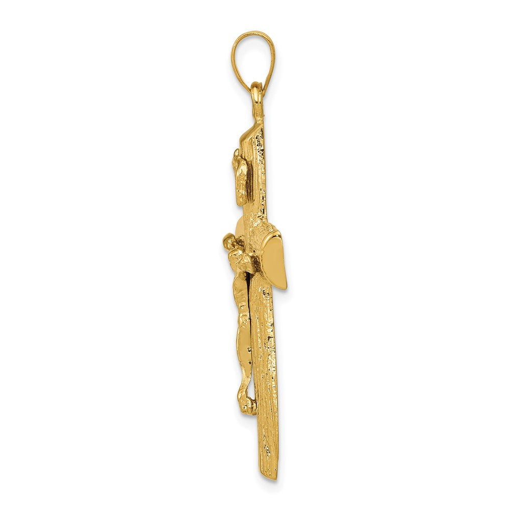 10k Crucifix Charm Yellow Gold