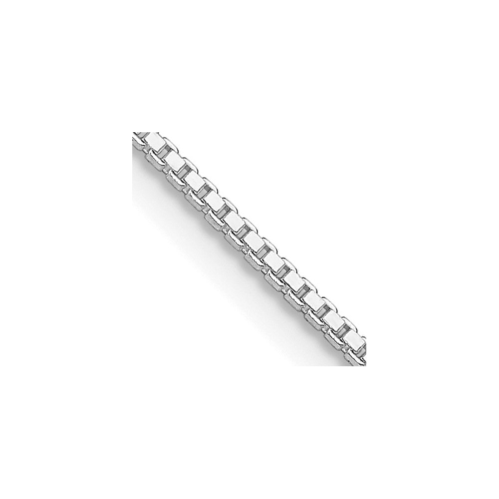 Sterling Silver Rhodium-plated 1.25mm Box Chain 22 Inches