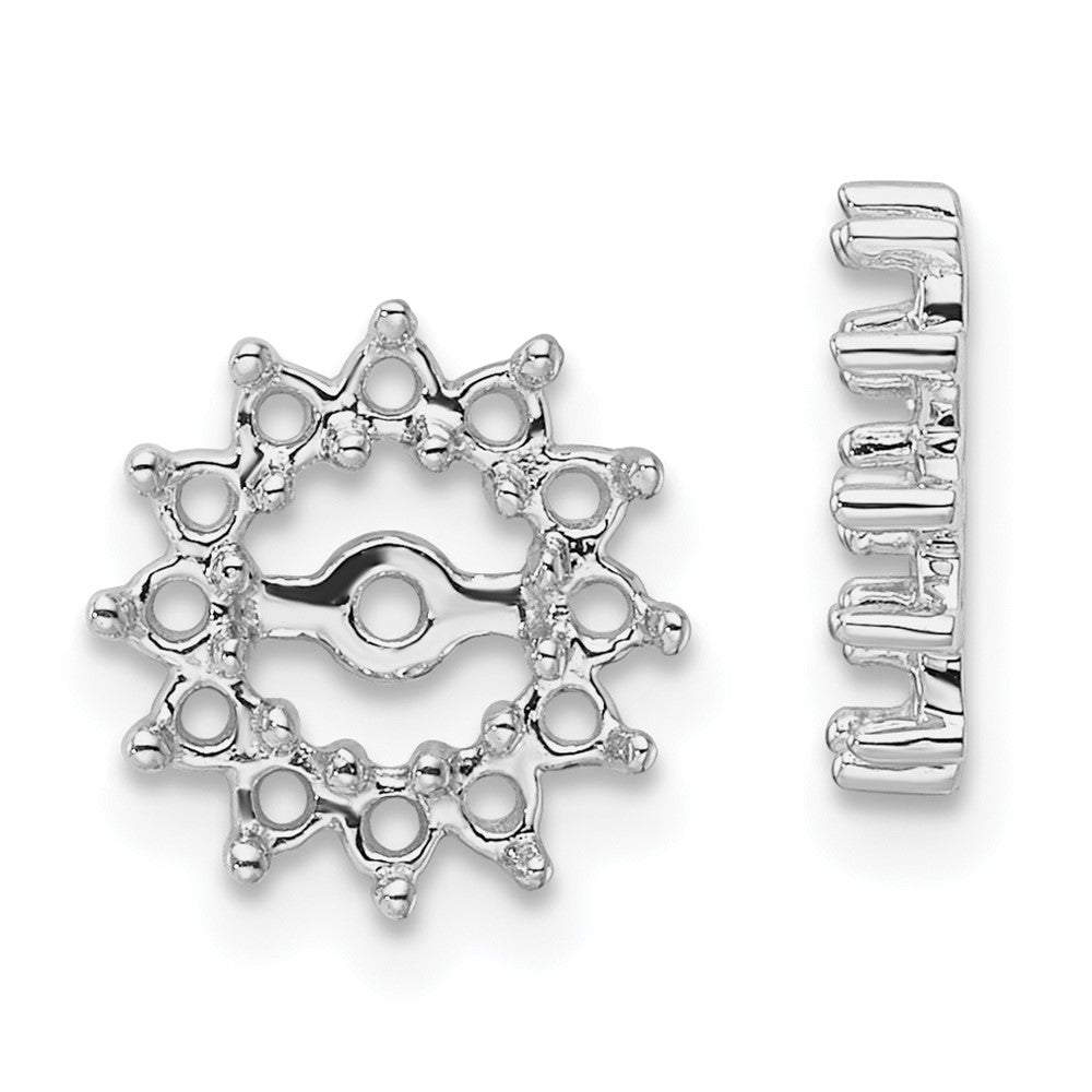 14K White Gold Fancy Diamond Earring Jacket Mountings