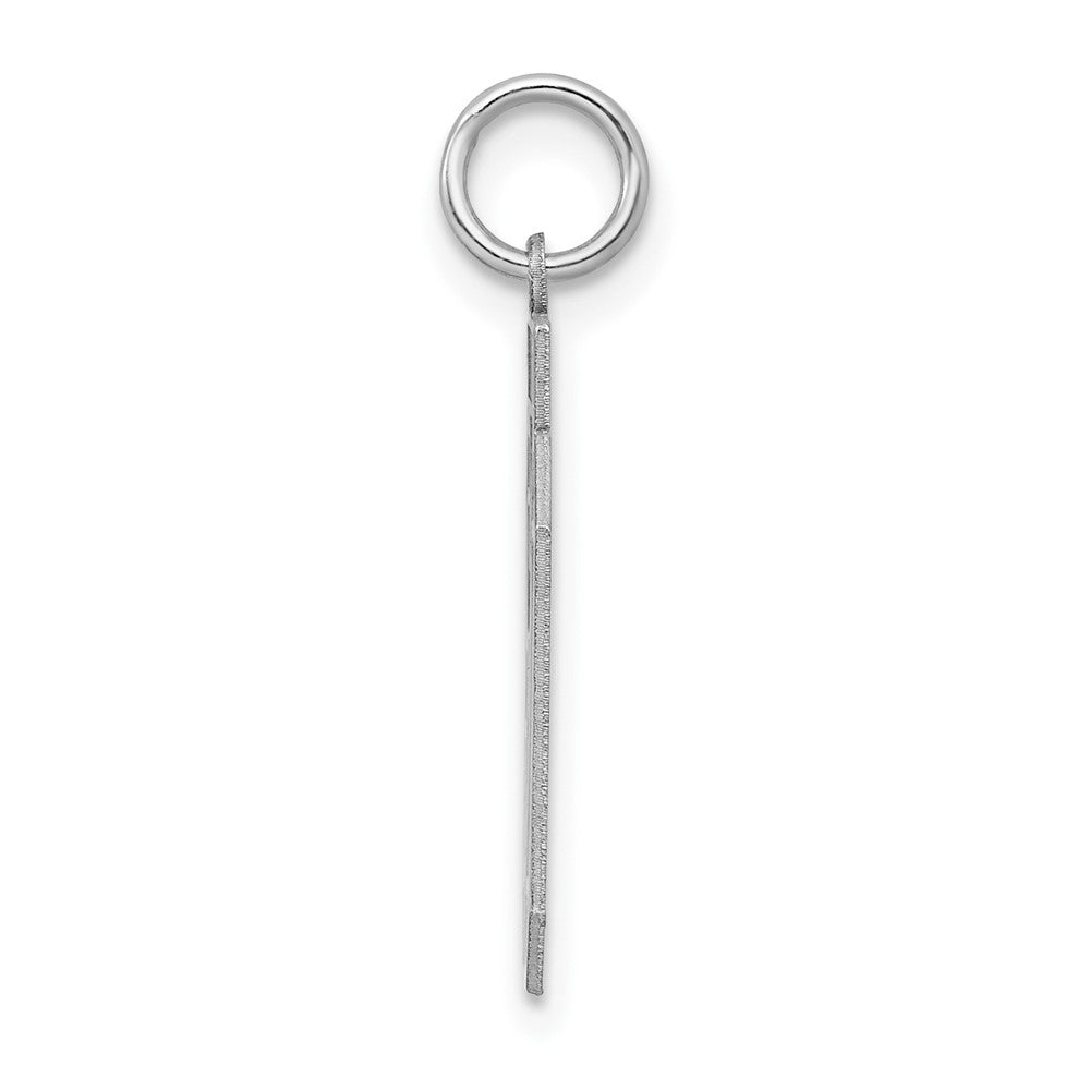 Sterling Silver/Rhodium-plated Satin Number 60 Charm