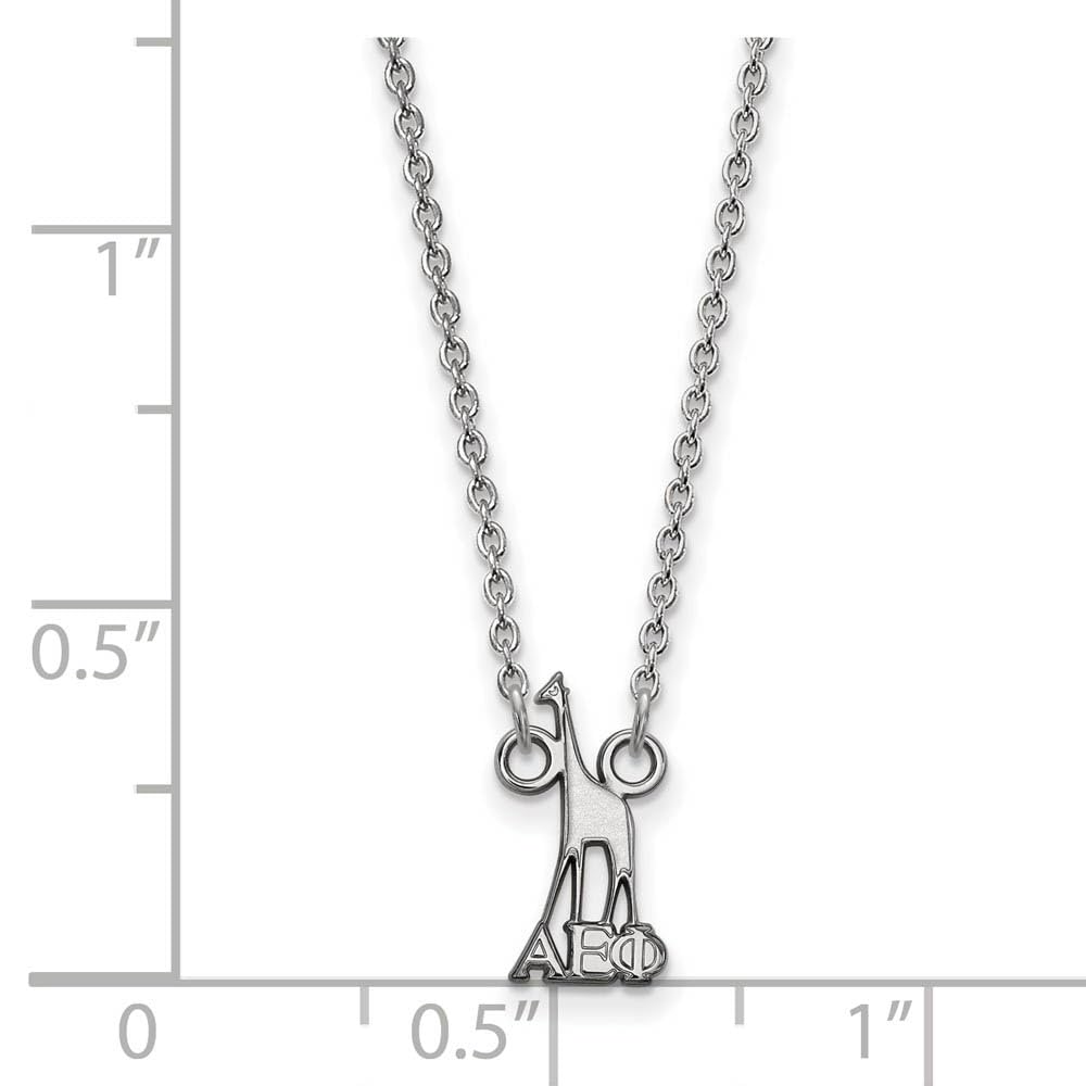 Sterling Silver 18in Official Licensed Greek Sororities Alpha Epsilon Phi XS Pendant w/ Necklace
