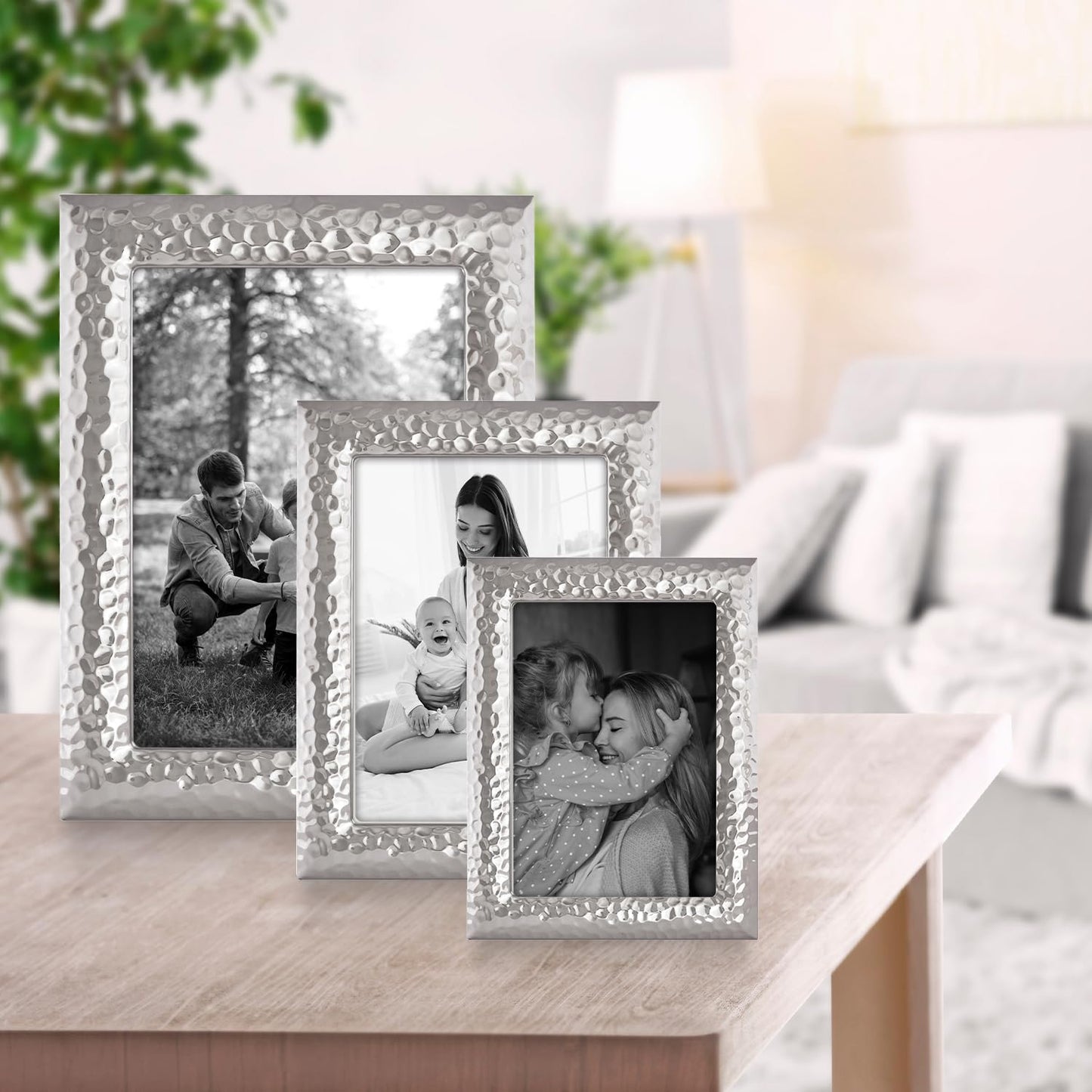 Siena Modern Hammered Frame Silver 4x6