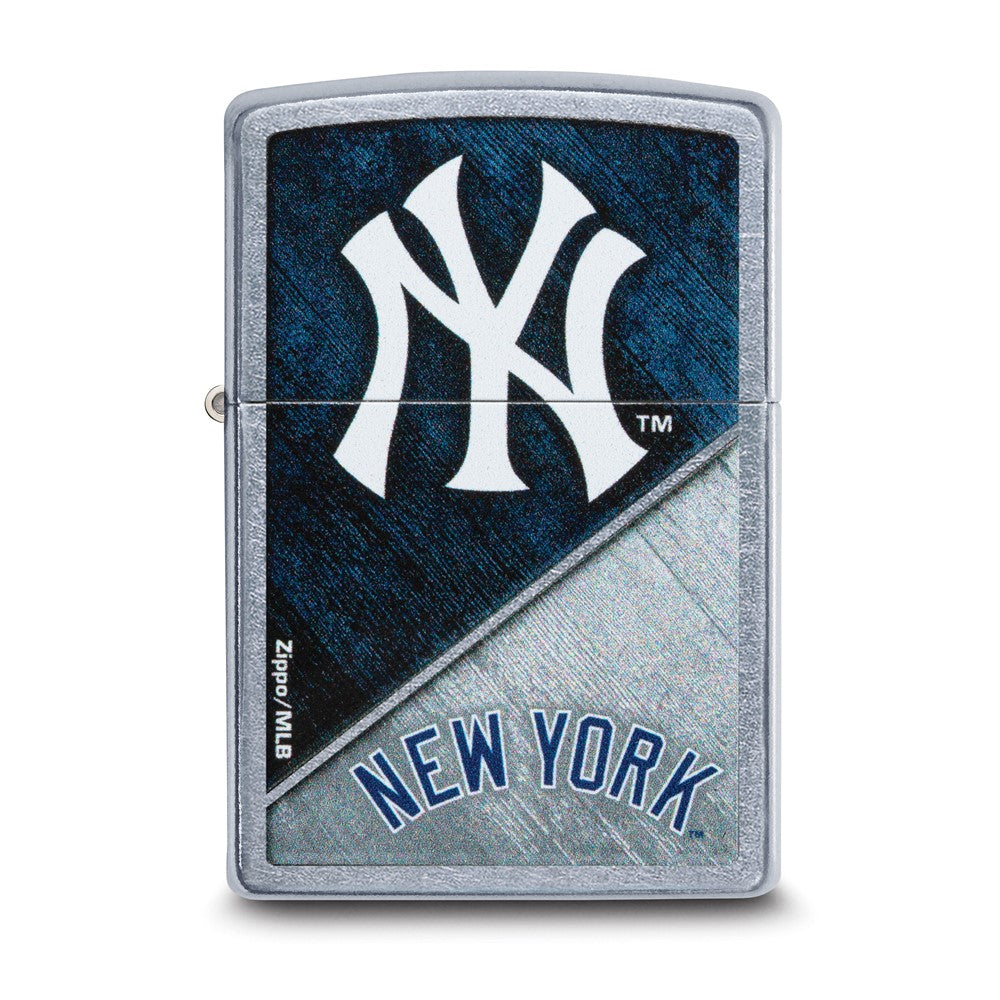 Zippo Street Chrome New York Yankees Color Image MLB Lighter