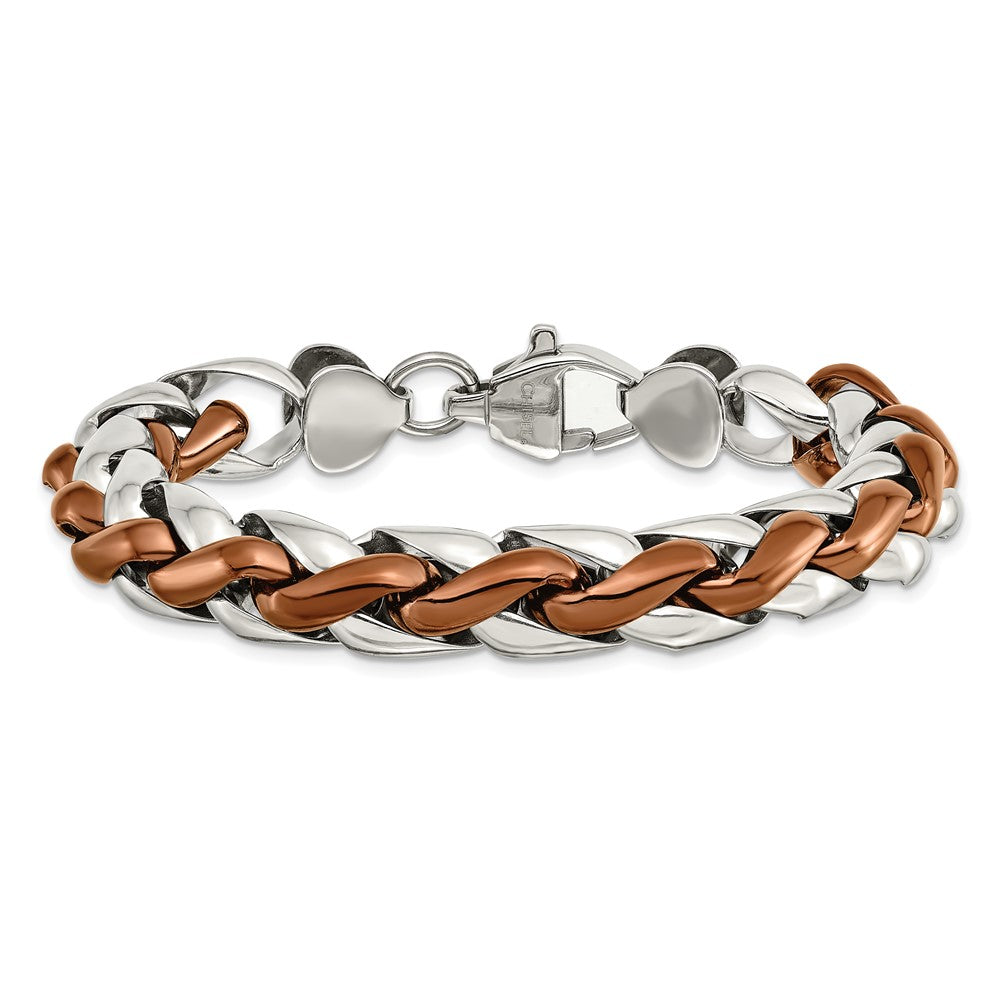 Stainless Steel Polished Brown IP-plated 8.25in Bracelet 8.25 inches