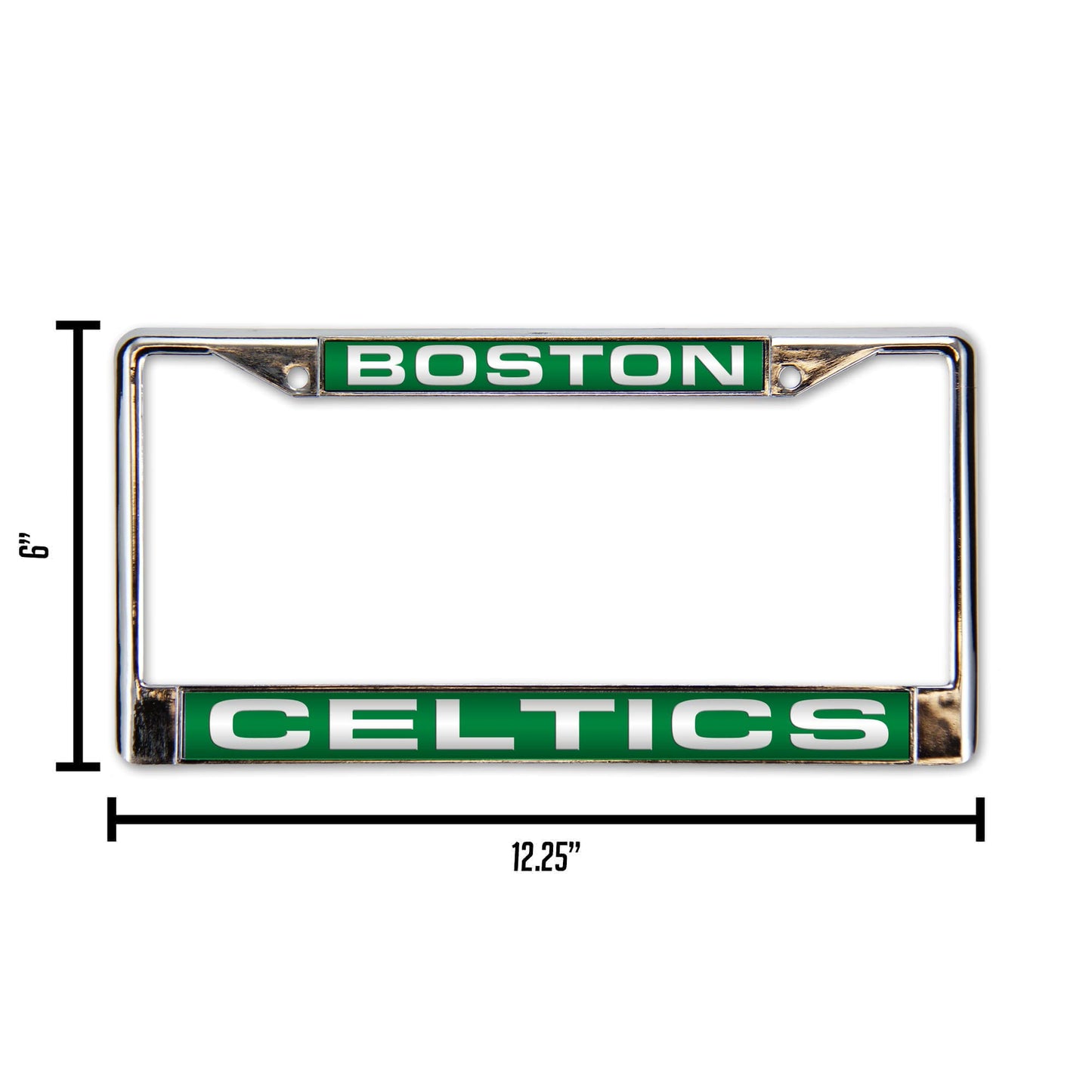 Boston Basketball Celtic's Chrome Metal Laser Cut License Plate Frame